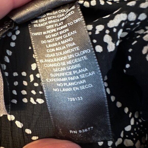 Bisou Bisou Black/White Sheer Top  8631 - Picture 8 of 9